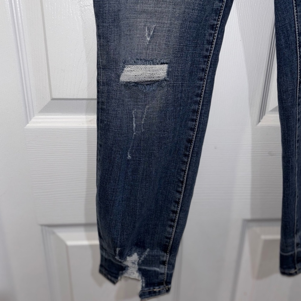 Good American Good Waist Jeans Size 15 Chew Hem Ankle Skinny GWCCH075T Distres‌‌ - Picture 3 of 12